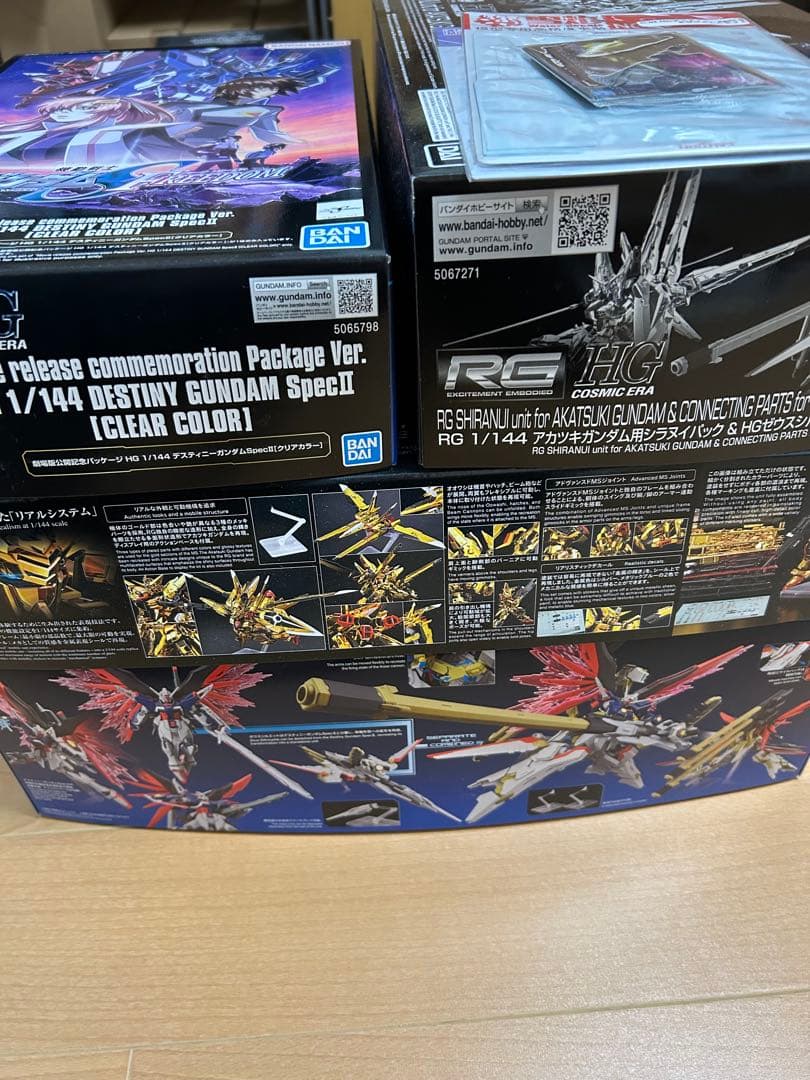 HG デスティニーSpecII&ゼウスシルエット　RG アカツキ　シラヌイパック