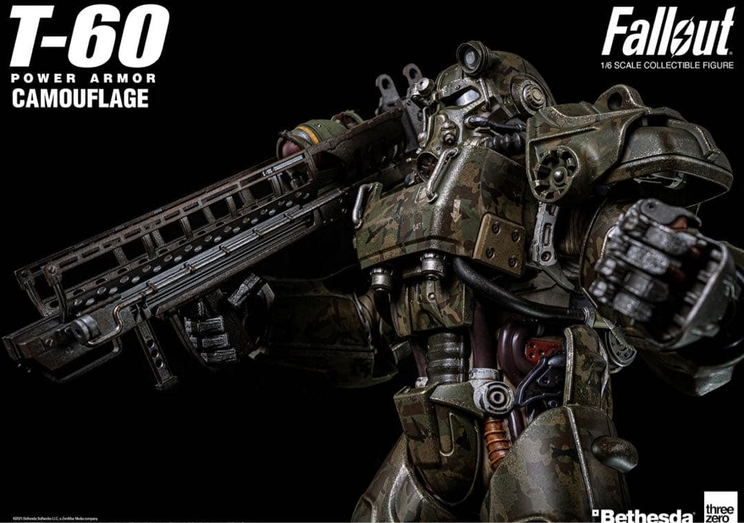 Threezero フォールアウト T-60 迷彩 パワーアーマー フィギュア