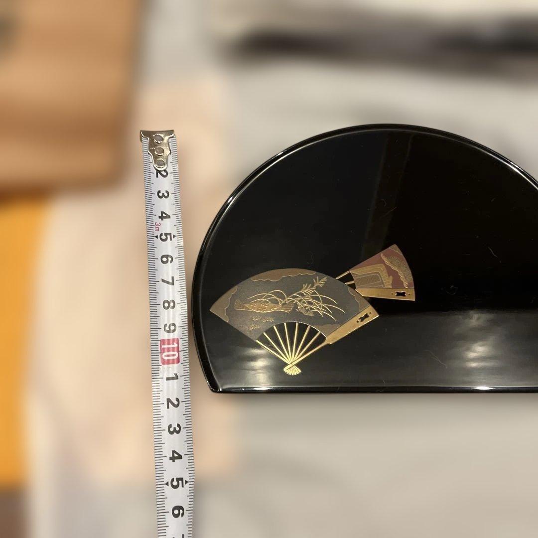 輪島塗　大雅堂　半月銘々皿５枚　未使用