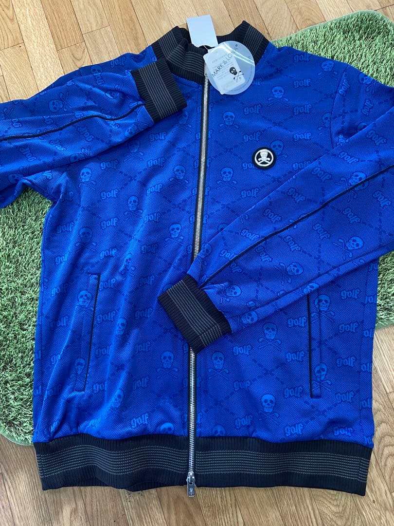 新品正規品【MARK&LONA/L】ストレッチトラックジャケットスカル柄