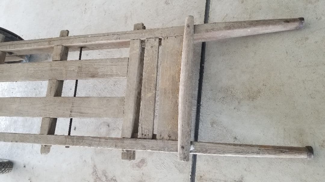 極希少品　文化遺産　美術工芸品　大型　大八車　貴重ナンバー付　大正～昭和　引取