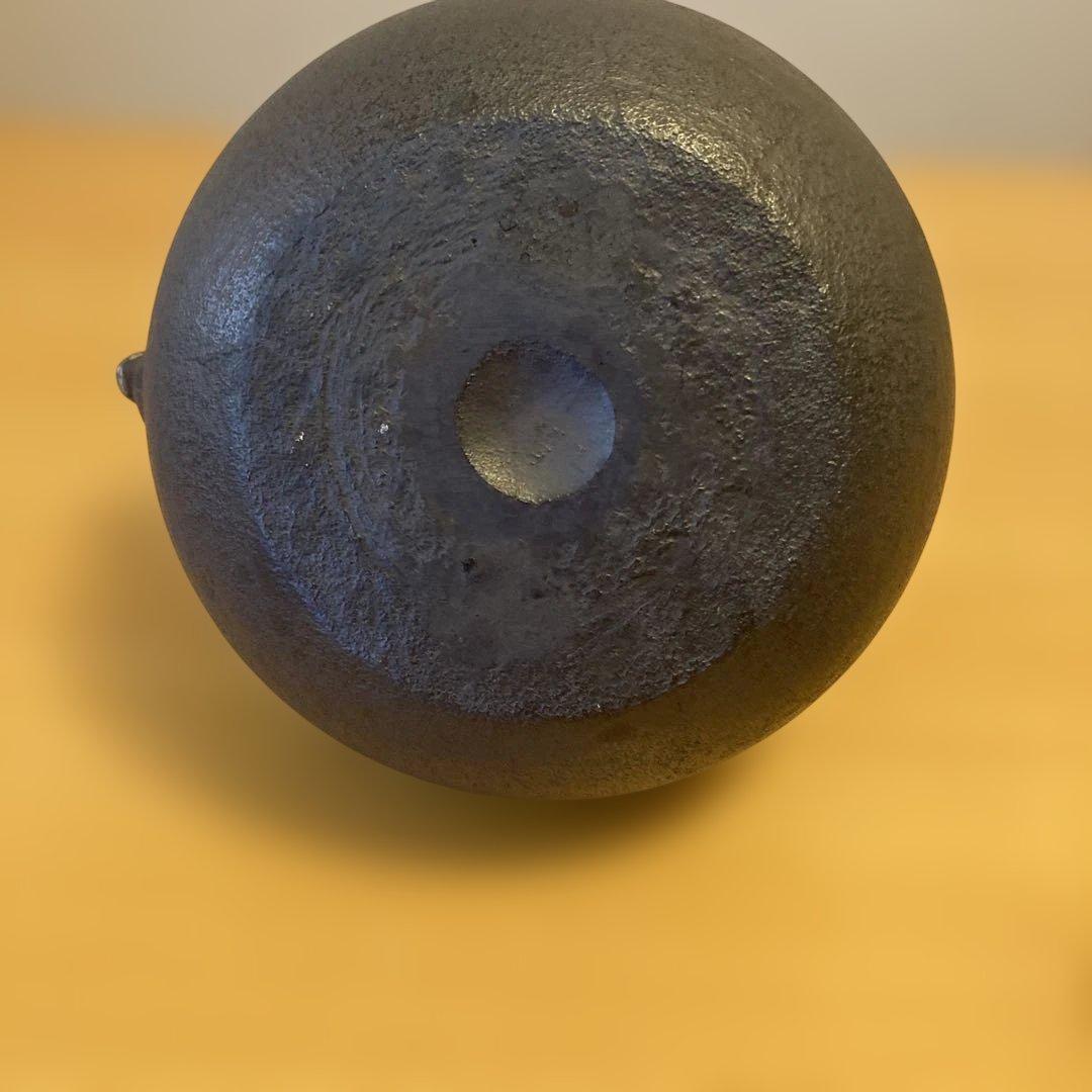 茶道具　龍文堂 あられ打　鉄瓶