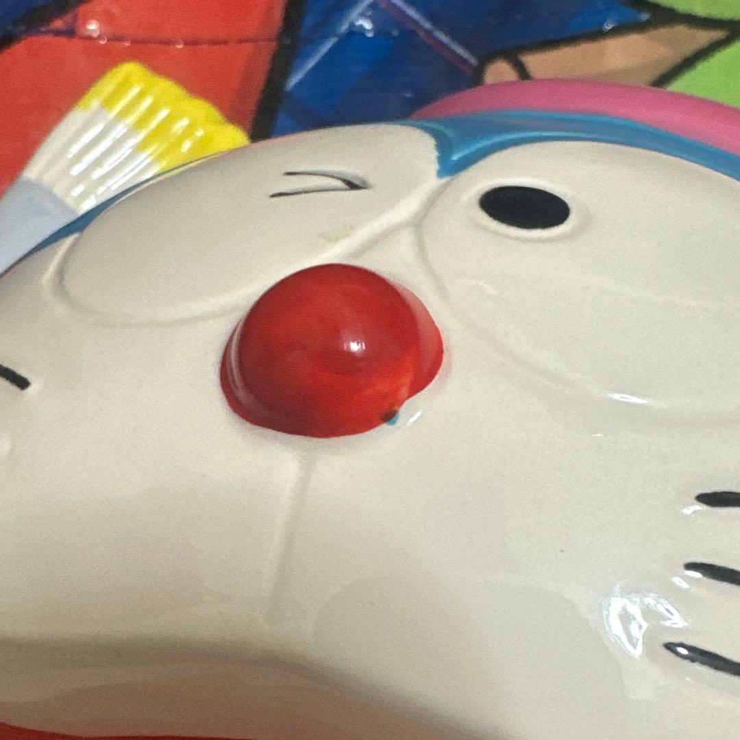 ドラえもん　トヨタ　カローラ店　ビッグお絵かき貯金箱　レトロ　陶器