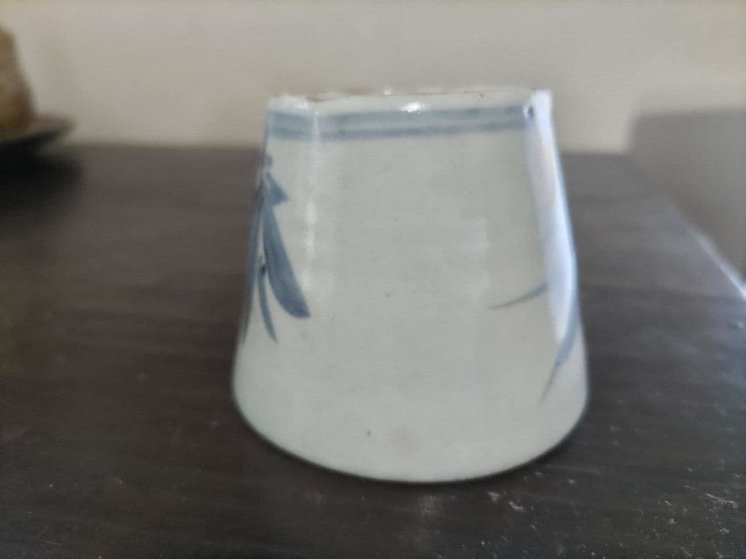 古伊万里　そば猪口　楓・紅葉　初期様式・生掛釉薬　無傷　110ｇ