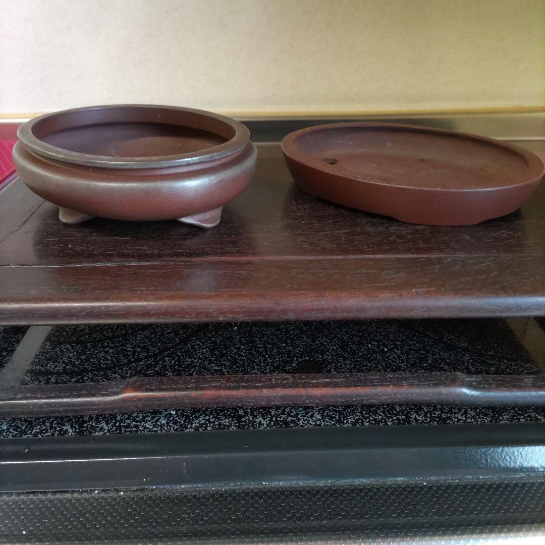 柴勝、山秋の盆栽鉢２点セット、山野草鉢、植木鉢、常滑焼、古鉢、