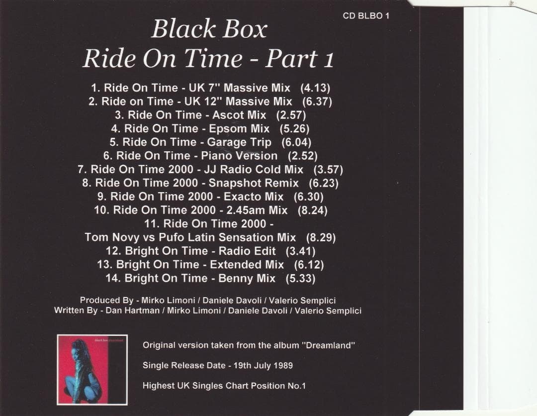 Black Box - Ride On Time　14リミックス 貴重 CD