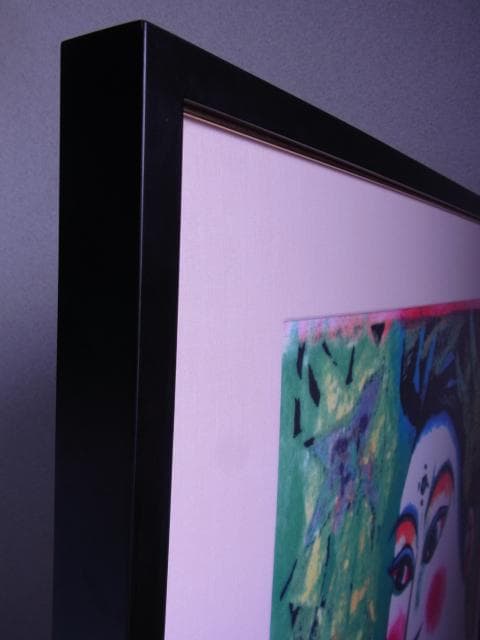 棟方志功　大判風呂敷　くちなし妃の柵　大首　版画絵　専門店額装品　布地印刷　染作