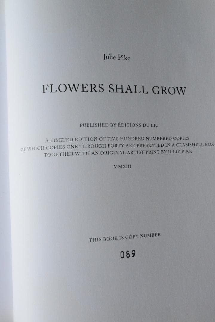 Julie Pike：FLOWERS SHALL GROW★大幅に値下げしました
