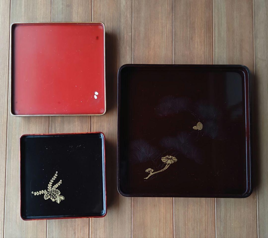 御膳セット　御膳　二の膳　三の膳　脚付　脚無　塗物　膳　１セット分