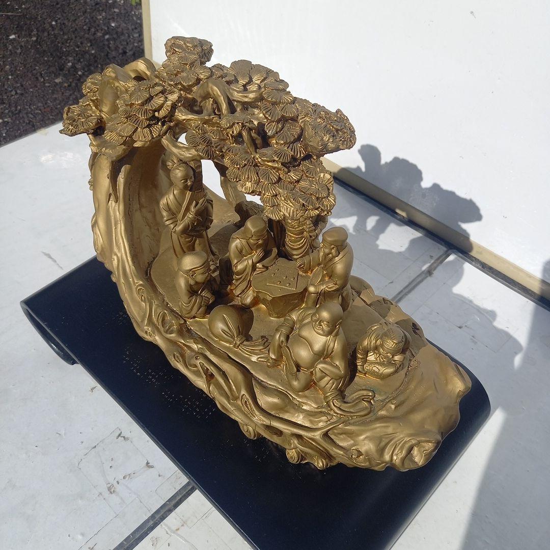 道教の八仙をモチーフにした置物　幅38cm