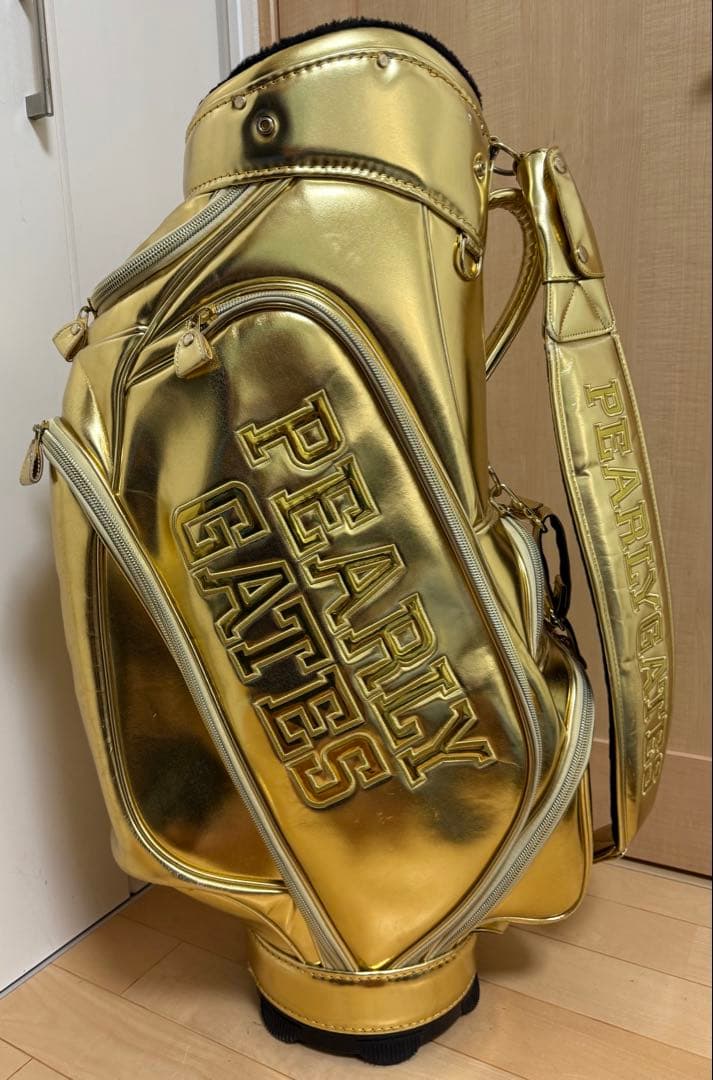 美品★パーリーゲイツ★キャディバッグ★ゴルフ★ゴルフバッグ★ゴールド★レア★金