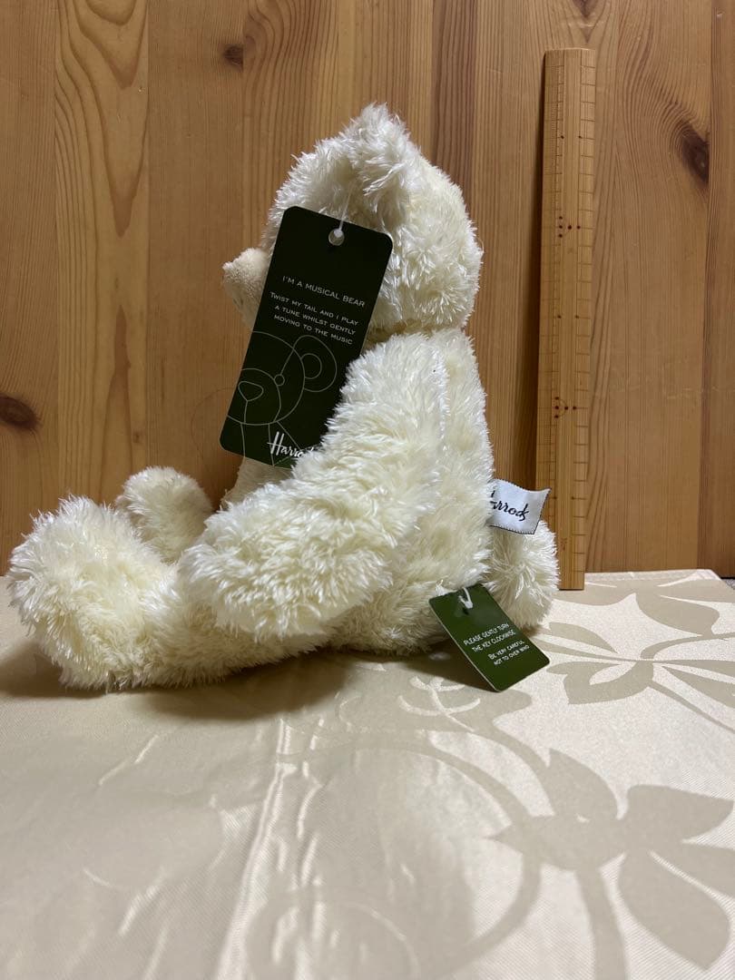 ハロッズ　テディベア　ミュージカルベア　ホワイト