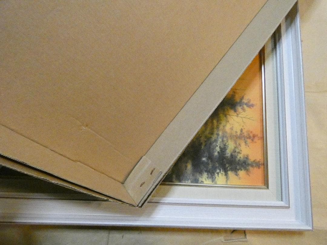 絵画 肉筆手描き 油彩　千住博「風景」 サイン　F8サイズ　額装済み