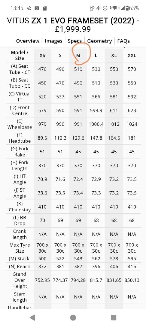 VITUS ZX1 EVO フレームセット Mサイズ ビチュー ヴィータス