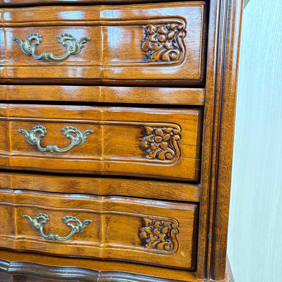 【イタリア製】クラウディオ 猫脚 3段チェスト 大理石 天板 アンティーク