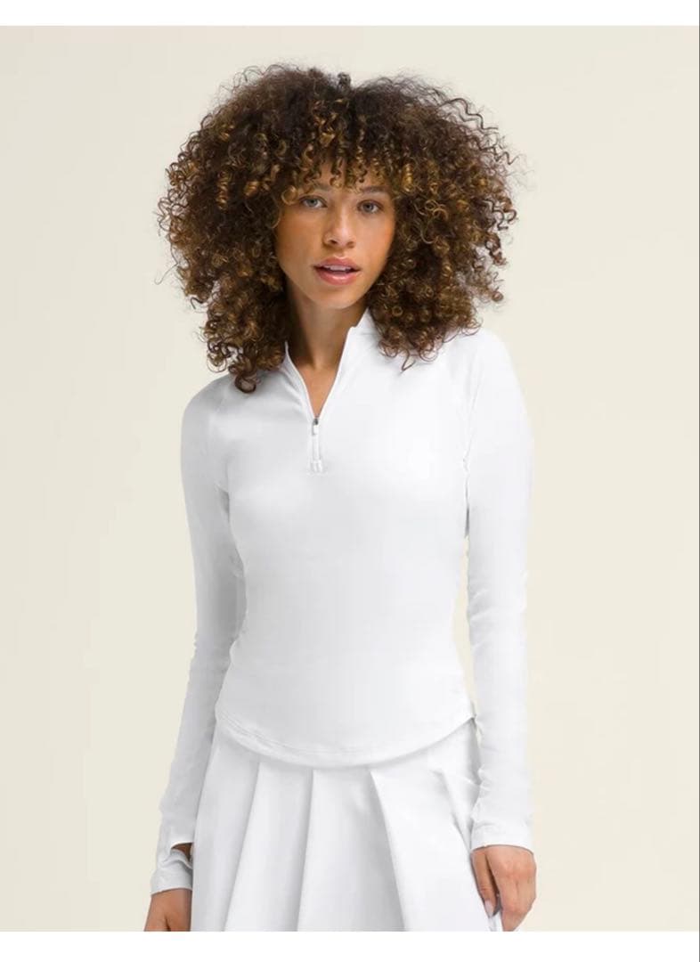 ウィルソン　オールデイハーフジップ　ホワイト