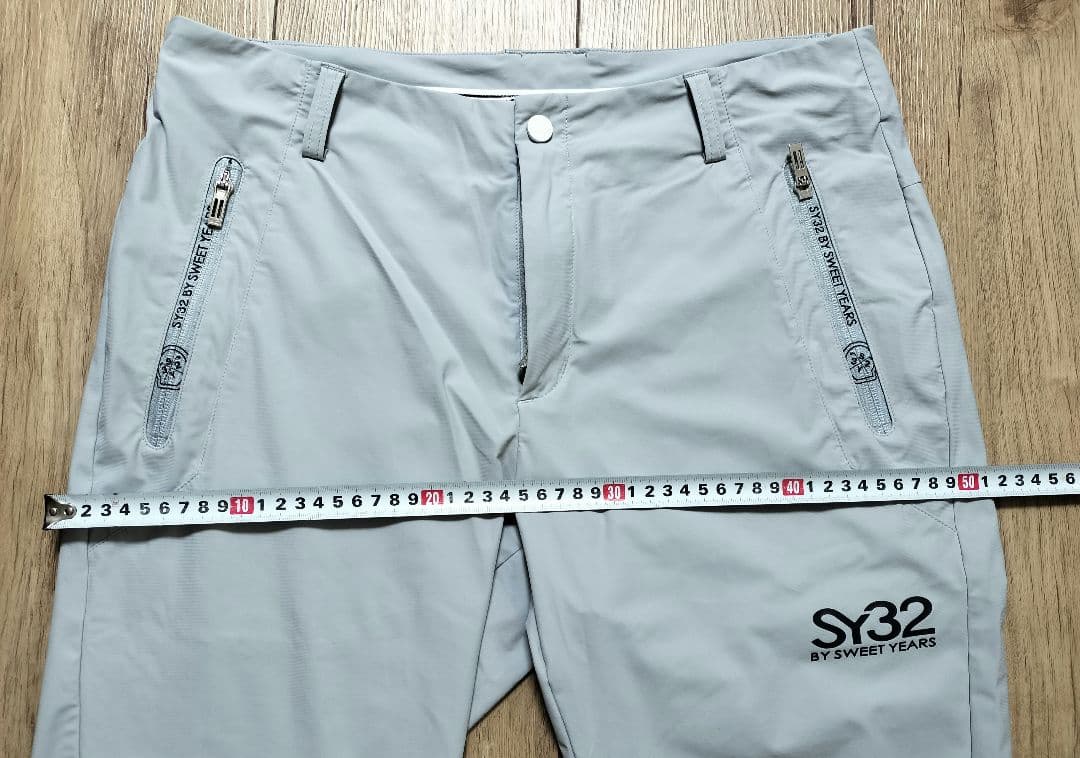 人気のSY32★春夏 ライトグレー メッシュ仕立て ジャケット&パンツ M