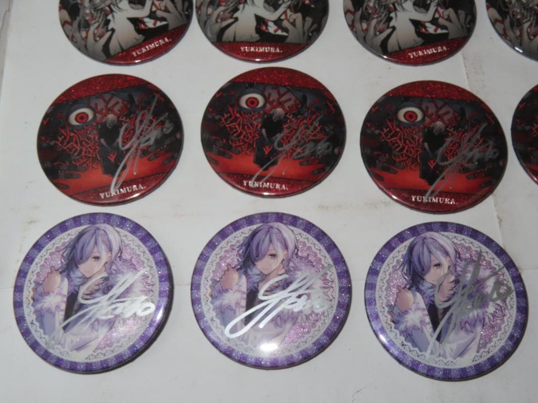 ゆきむら。　ナイトメア　缶バッジ サイン入り　32点
