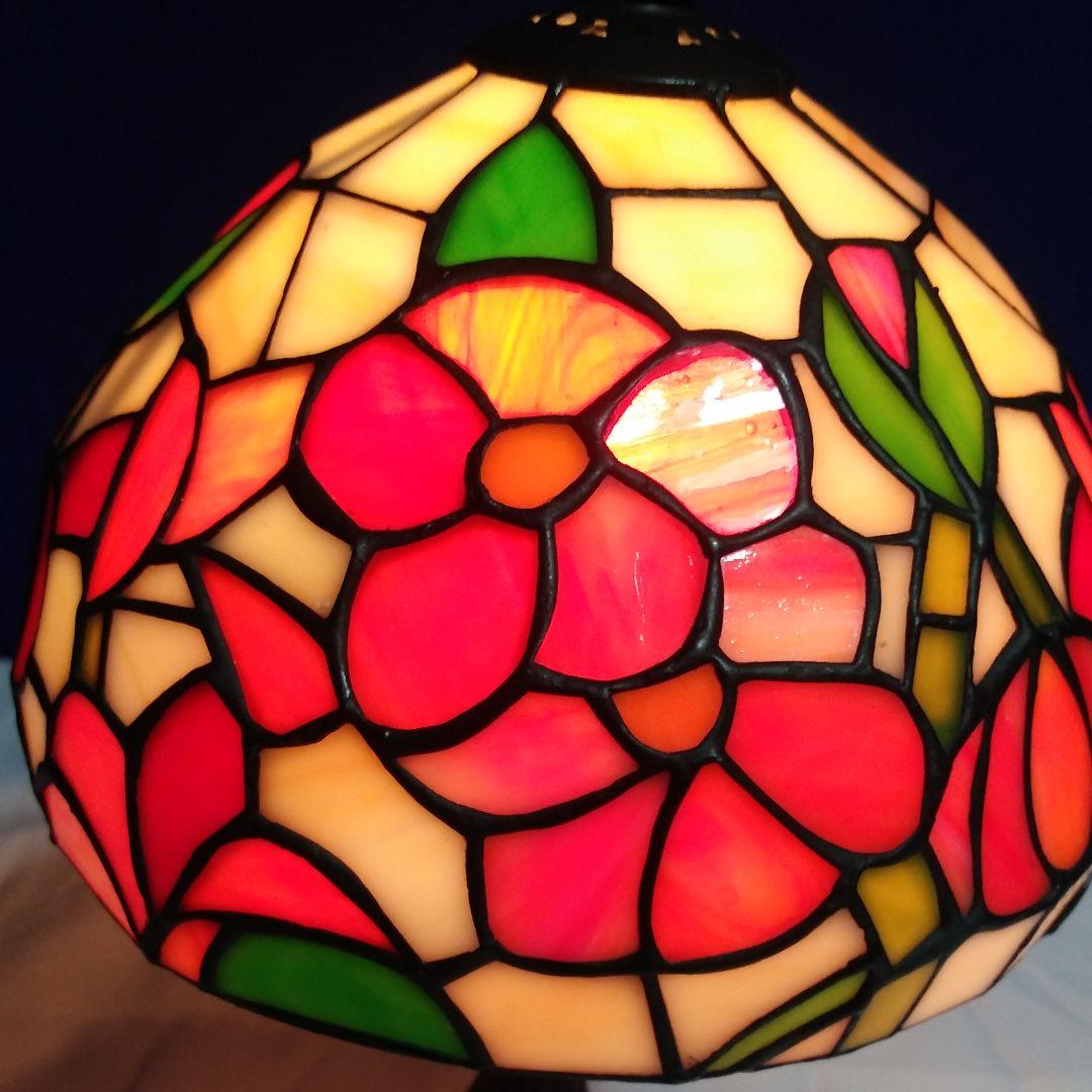 ステンド、グラス、スタンド花柄