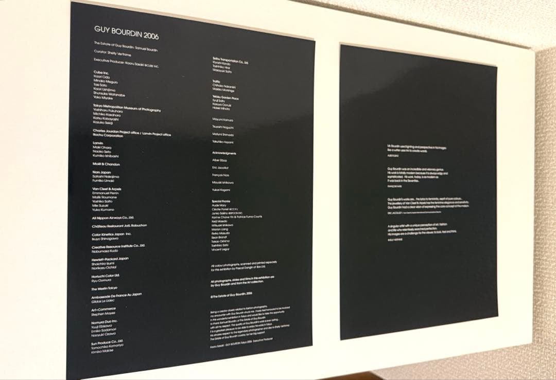 GUY BOURDIN ギイ・ブルダン 2006展覧会　写真集
