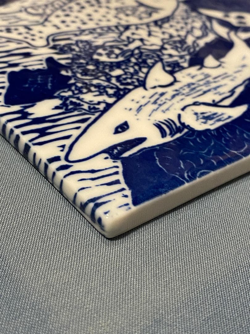 y*a様 平田亘 海の世界 陶板 額装