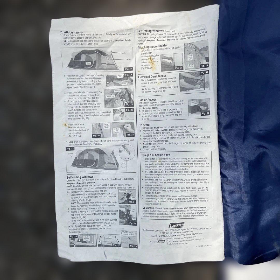 大型メッシュテント ネイビー/ホワイト