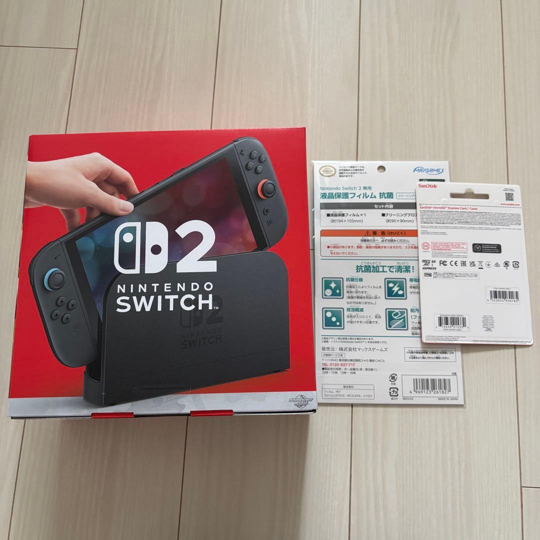 【新品未開封】Switch2 本体 マリオカート ワールド SDカード セット