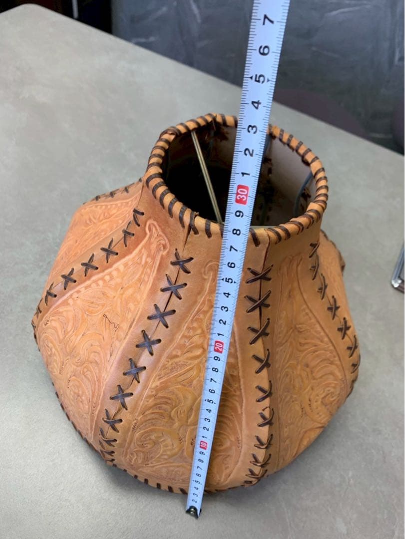 アンティーク レザー 牛革 ランプ