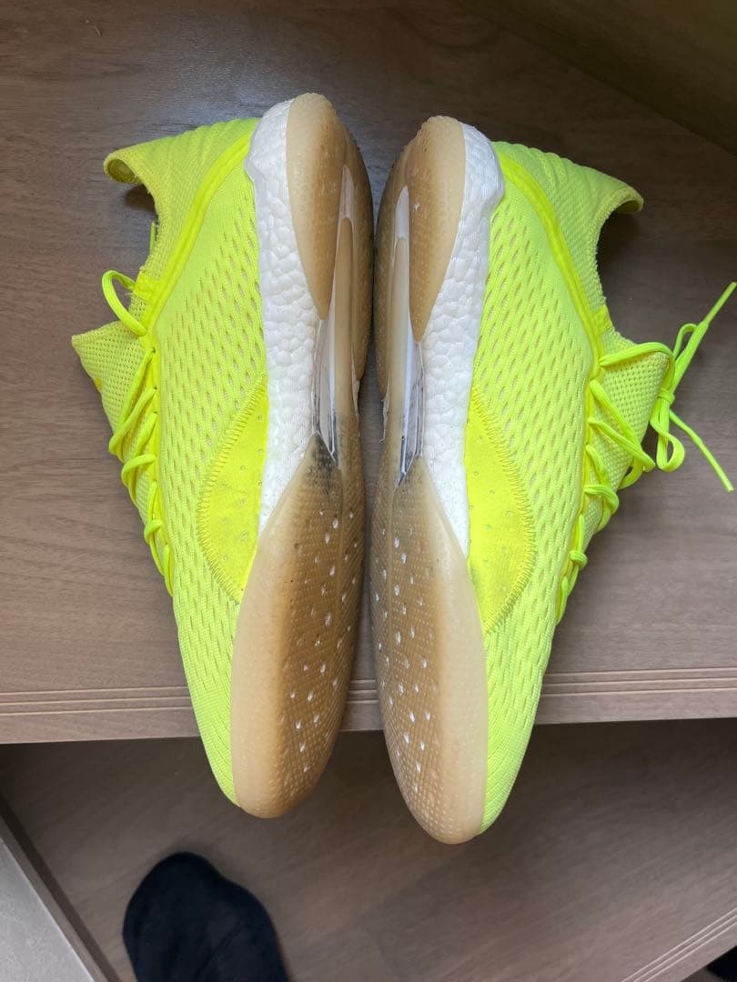 adidas 蛍光イエロー エックス　ランニングシューズ　限定品