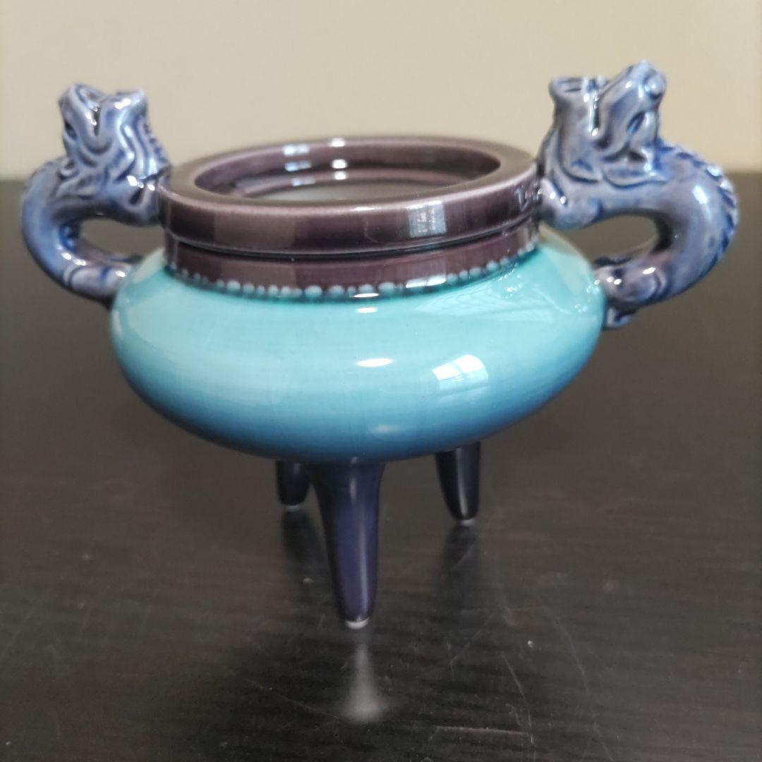 値下げしました。 人間国宝、徳田正彦（三代八十吉)彩釉香炉