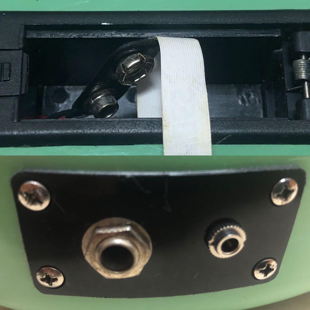 【美品】ZO-3 ミントグリーン アンプ内蔵ミニギター 汎用ケース付 ぞーさん