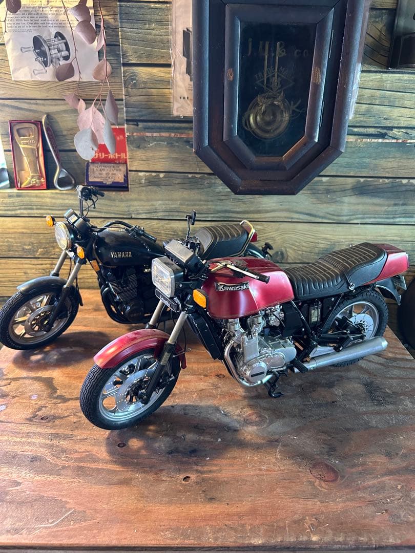 KAWASAKI Z1300 YAMAHA XS1100LG プラモデル完成品