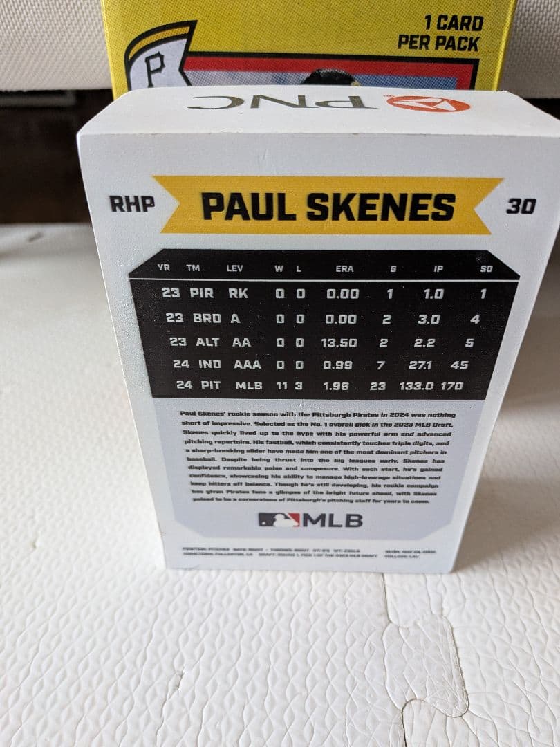 ポールスキーンズ　ボブルヘッド　PAUL SKENES 球場配布