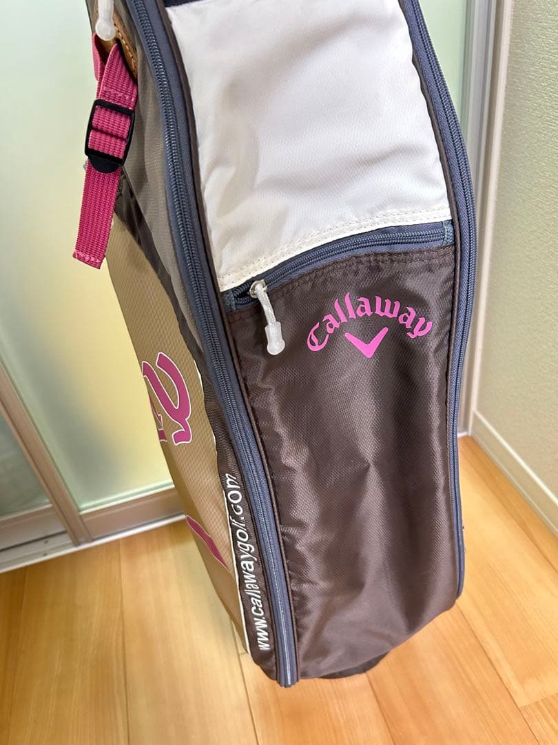 Callaway キャロウェイ ゴルフキャディバッグ レディース ブラウンピンク
