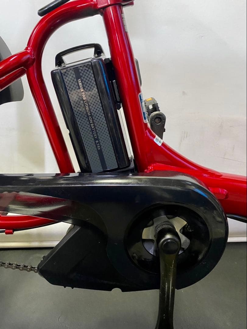 1年保証 ヤマハ　パスキッス　20インチ　子供乗せ　赤色　電動アシスト自転車