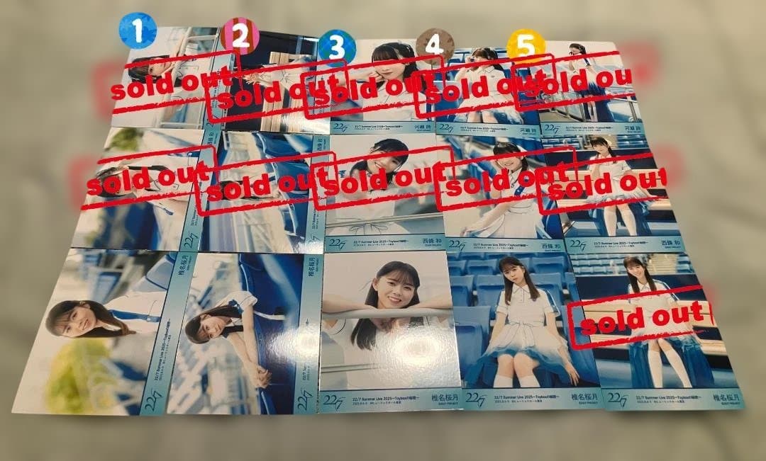 ナナニジ　22/7　15th衣装　あなたでなくちゃ　ブロマイド　バラ売り