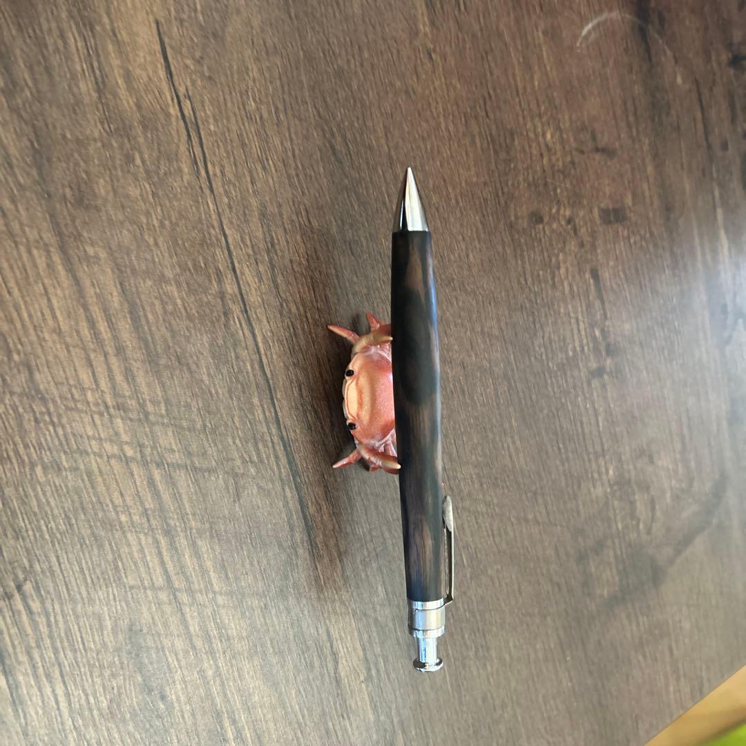 工房楔　黒柿孔雀木　0.5mm シャーペン (※ペン立てのカニは付いてきません)