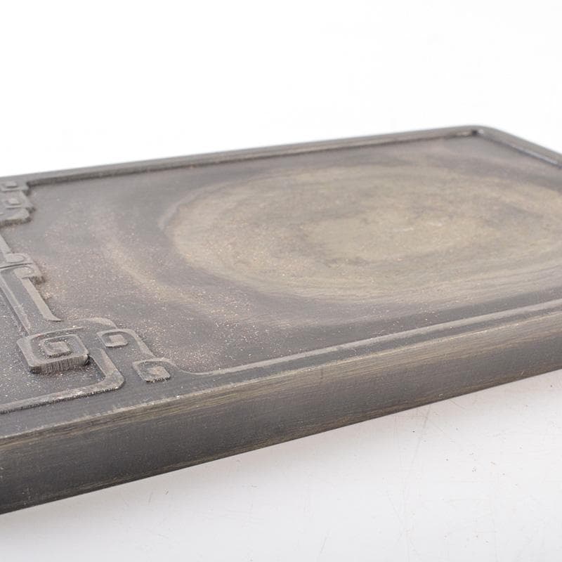 中国　細密彫刻　書道具　端渓硯　装飾端渓雕盒　M　7758E