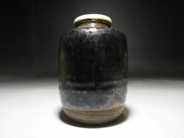 瀬戸 茶入 替仕覆／表千家十一代 碌々斎・表千家十三代 即中斎 書付／二重箱