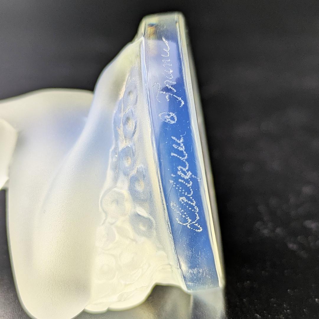 【箱付き極美品】ラリック フロレアル オパルセント ガラス 幻想的な青 裸婦