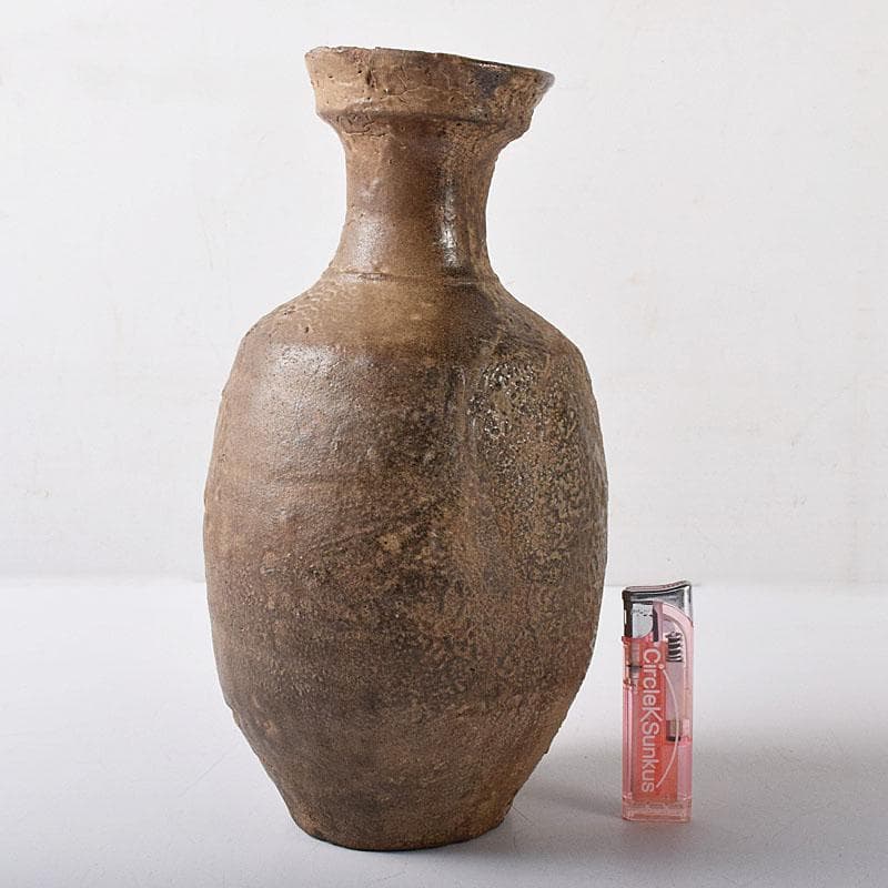 朝鮮美術　李朝　高麗青磁　碗口瓶　時代箱付　V　R8416B