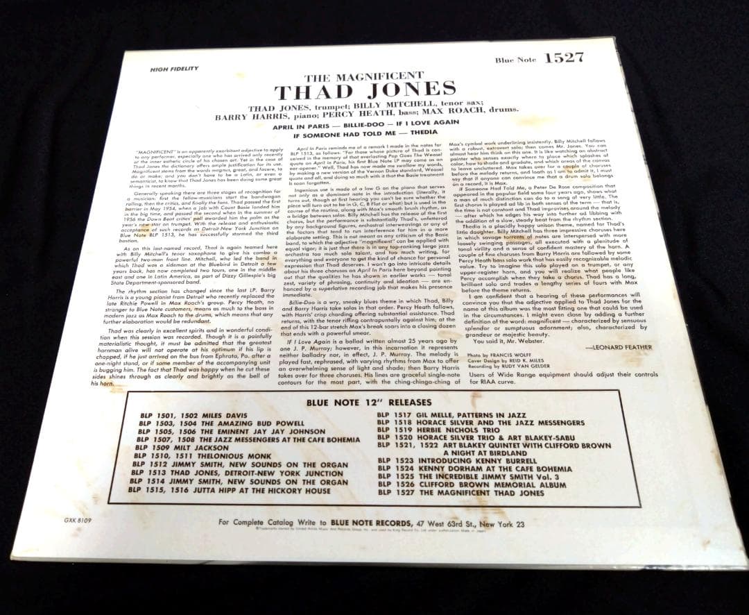 The Magnificent Thad Jones LP(レコード)