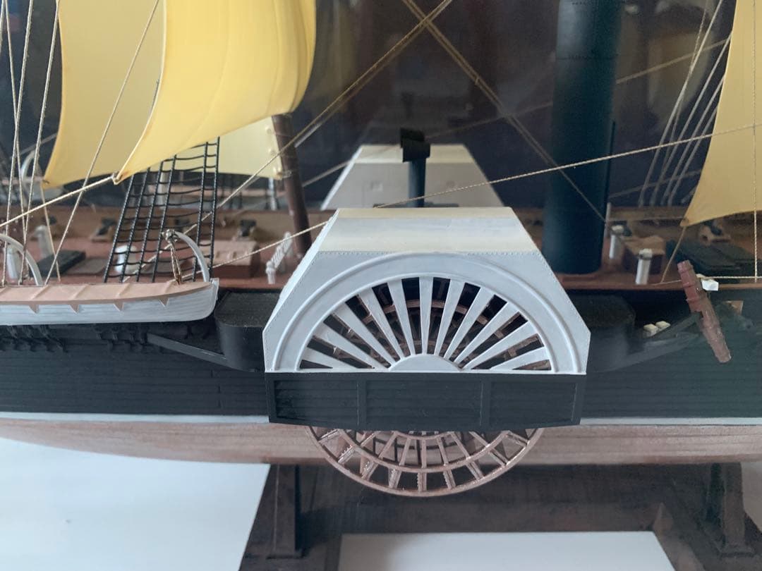 帆船模型　黒船　サスケハナ号　アクリルケース付き 香川まで取りに来てもらえる方