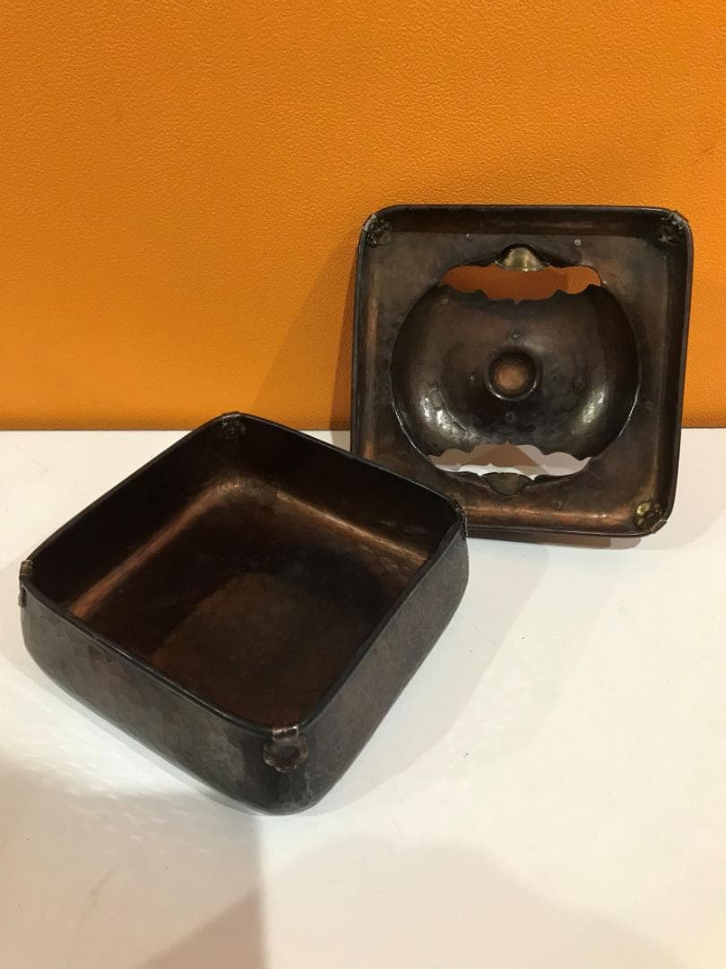 【ヨッシー様】久芳堂造 古代毛織式 銅蟲喫煙具 箱付き