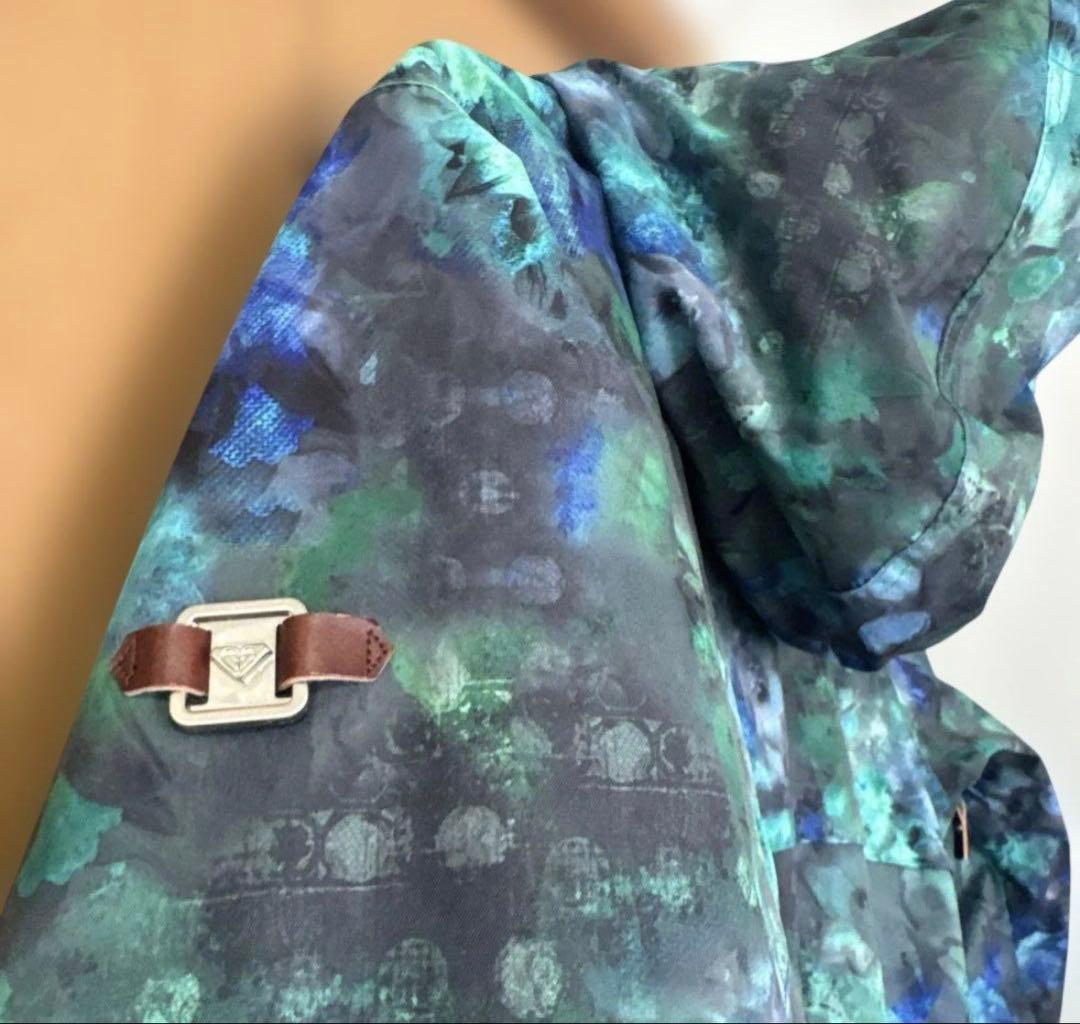 ROXY スノーボードウェア グリーン サイズL レディース スノーウェア 花柄