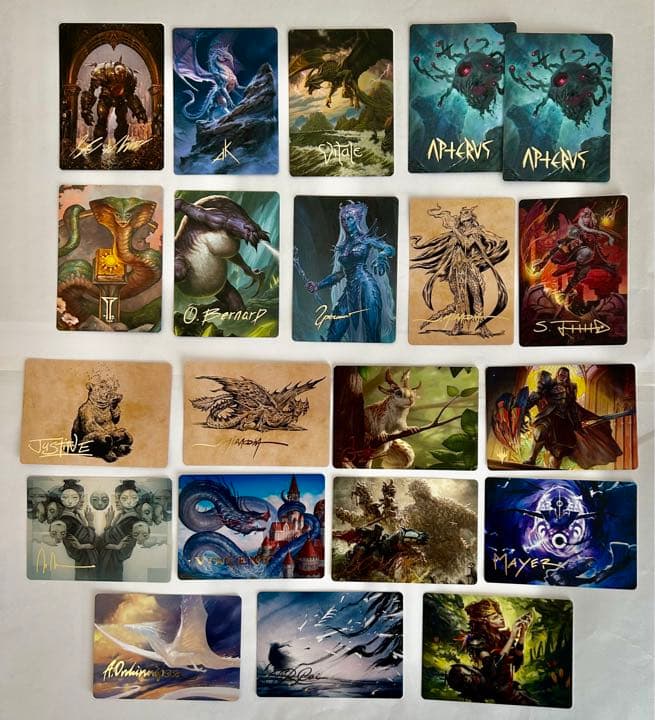 ◆Mtgイラストレーションカード650枚セット/サイン入りカード20枚以上