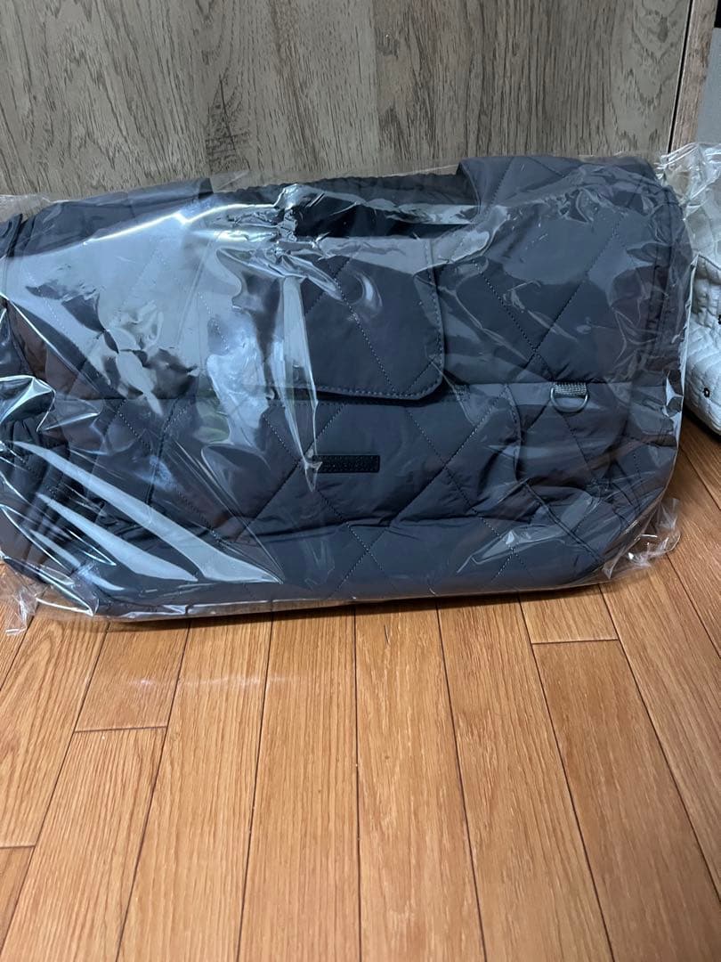 【新品】moncheri キルティングメッシュ付きフロントバッグ★S★チャコール