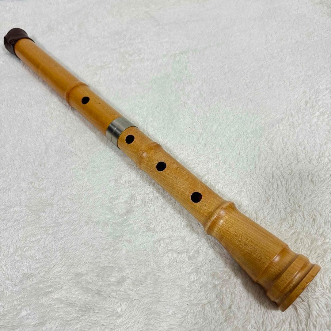 特選品　琴古流　尺八　楓　一尺八寸　中継　2継　地塗り　箱付き　55センチ