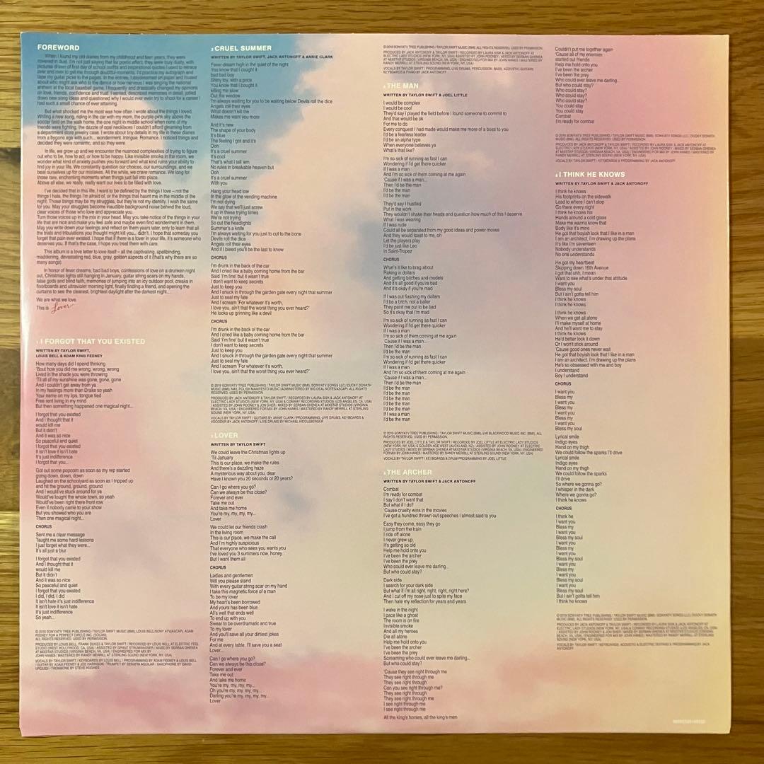 Taylor Swift – Lover アナログレコード LP