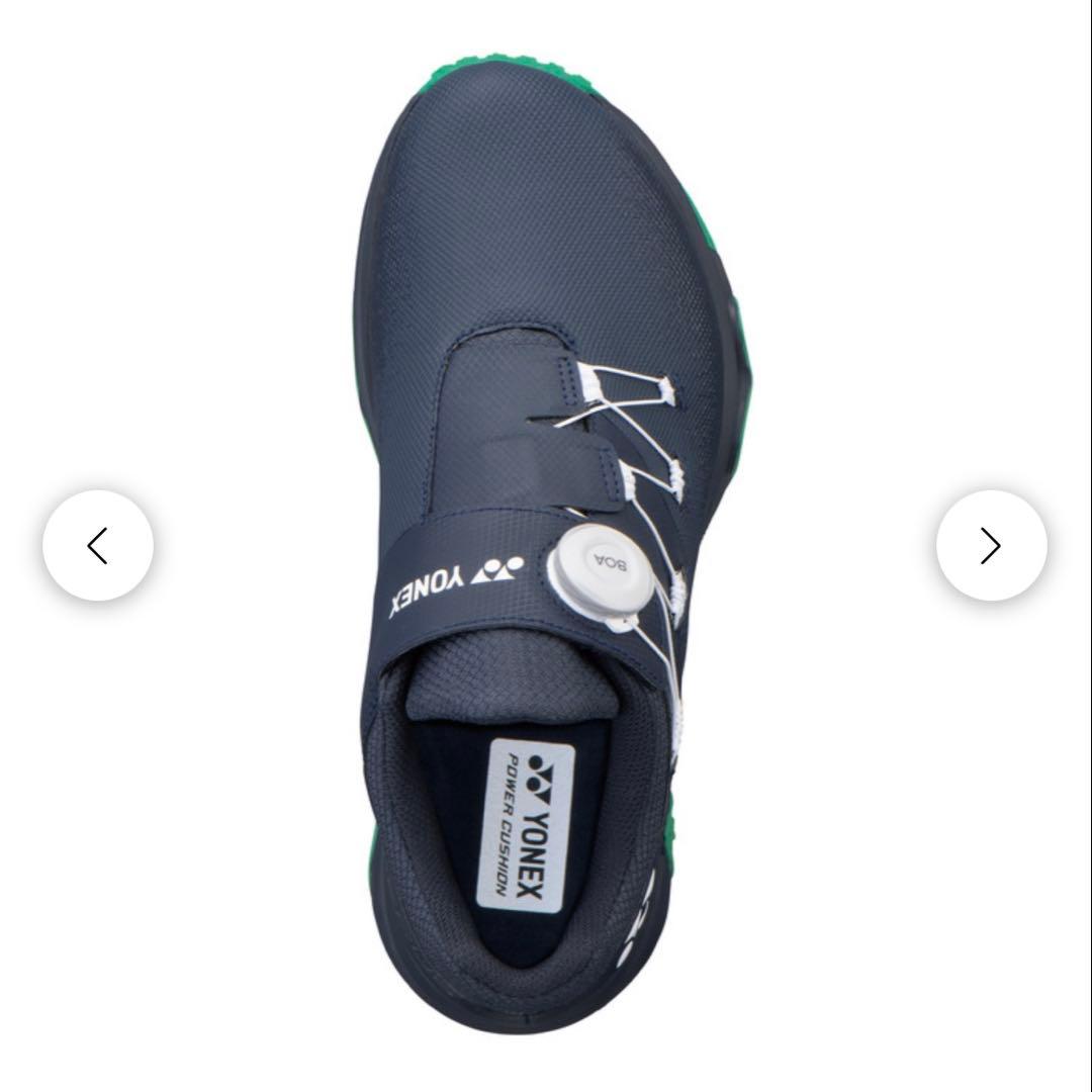 YONEX ゴルフシューズ ネイビー 25センチ パワークッションエアラスメン